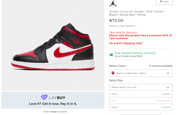 junior air jordan 1 mid trainer