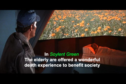 Katharine Neil Twitterissä: &quot;As everyone who&#39;s seen Soylent Green knows,  the only state-funded health care provision left in the US will be cinemas  that double as euthanasia centers. The elderly will get