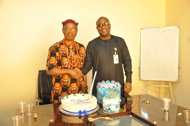 nigeriaeiti's tweet photo. The Executive Secretary, @Waziriadio wishes @Orji_Ogbonnaya a #HappyBirthday and many #fruitful, #healthy and #properous years to come. https://t.co/zQ76mTL1yH
