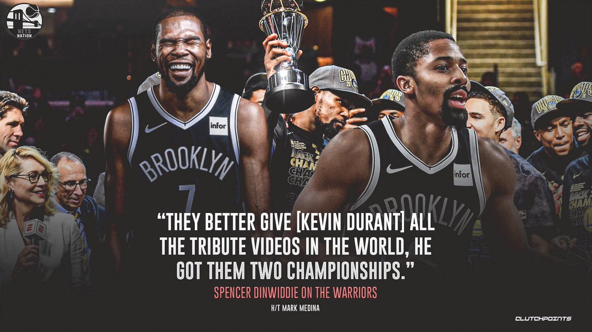 NetsNationCP's tweet photo. Spencer Dinwiddie has a suggestion for the Warriors. 👀😳 https://t.co/JABDTeQccg