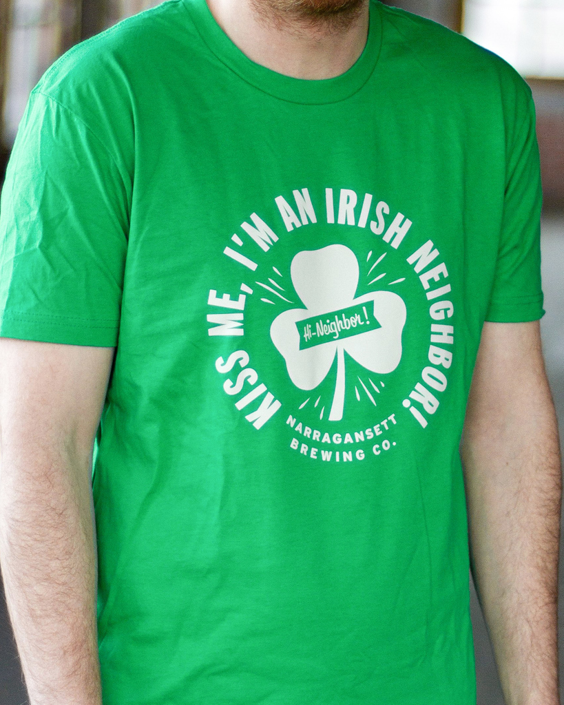 Gansettbeer's tweet photo. Have. the luck of the Irish? Retweet and tag two friends below to enter to win this shirt and prove it. Don't have the luck of the Irish? As @GansettBoston would say, "you can't lose if you don't play, but you can't win that way either." #HiNeighbor #IrishNeighbor https://t.co/xCp8zBM6gg
