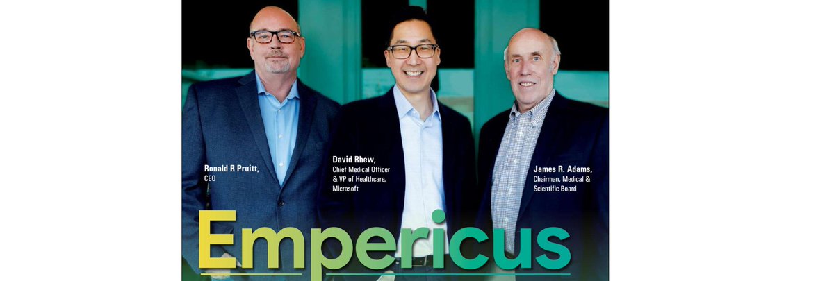 empericus's tweet photo. We are very proud to have been selected as the Cover Story for @CIOReview March Edition focusing on the “50 Most Promising Healthcare Solution Providers – 2020”.

To know more check https://t.co/SizwHTIhYY and https://t.co/6TtRRW84pQ. #healthcare #healthintelligence https://t.co/6FmechqLAk