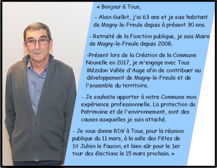 MezidonD's tweet photo. Présentation des colistiers #TousMézidonValléedAuge de la commune déléguée de Magny-Le-Freule. https://t.co/qfG5UE5QAc