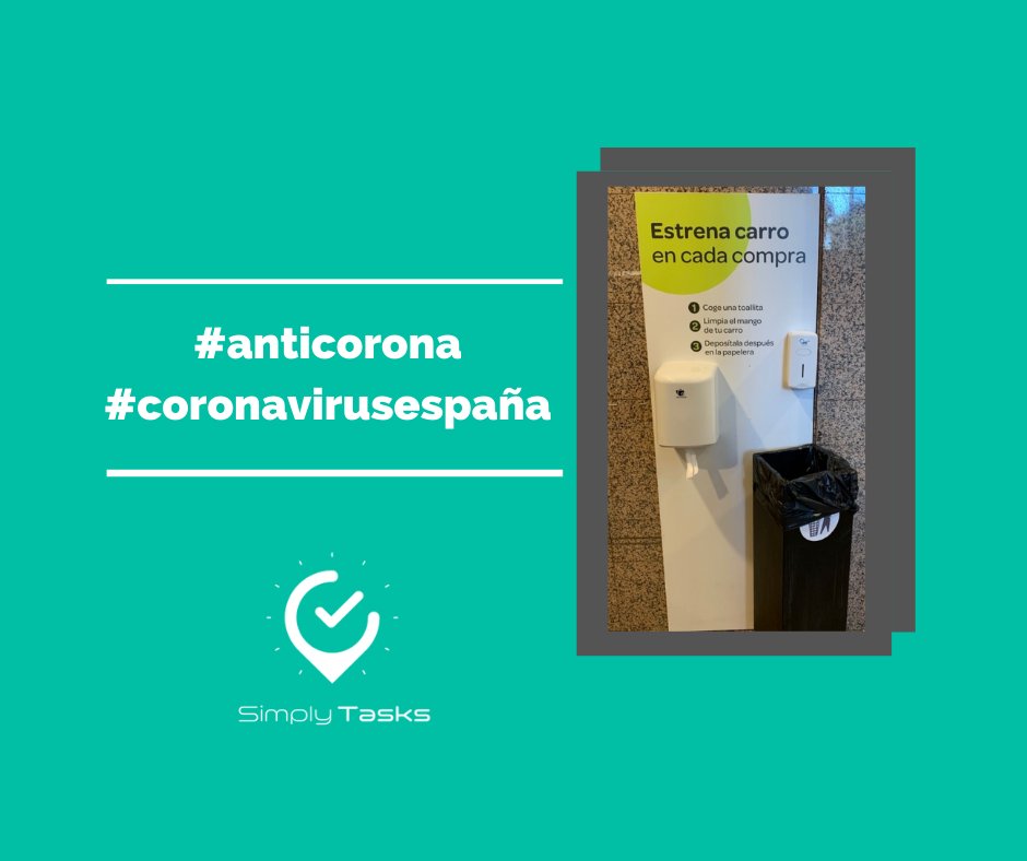 SimplyTasks's tweet photo. ¡Nos encanta esta iniciativa de Carrefour para combatir la propagación del coronavirus!

¿Conocéis algún otro sitio que haya implementado alguna medida contra el contagio? Comenta 👇 https://t.co/Y2hNBnhXvJ