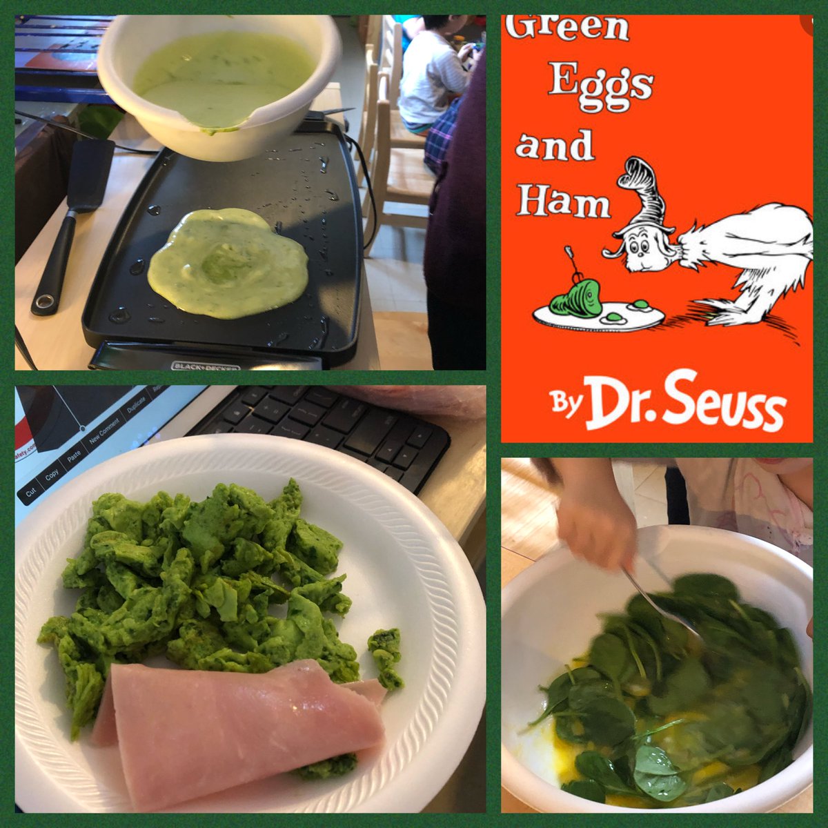 AnneFitz_ECSD's tweet photo. Green Eggs and Ham in 100Voices? Yes please! Learning about colours and trying foods as we connect our learning to literature #ecsdfaithinspires ⁦@EdmCathSchools⁩ ⁦@Genesis_ECSD⁩ https://t.co/gyaXteupSB