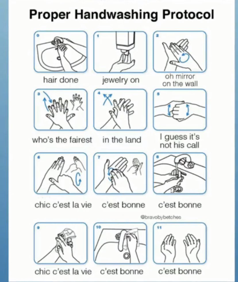 CountessLuann's tweet photo. Use soap, purell and elegance! #COVID19 #StaySafe https://t.co/hJG8U0SB07