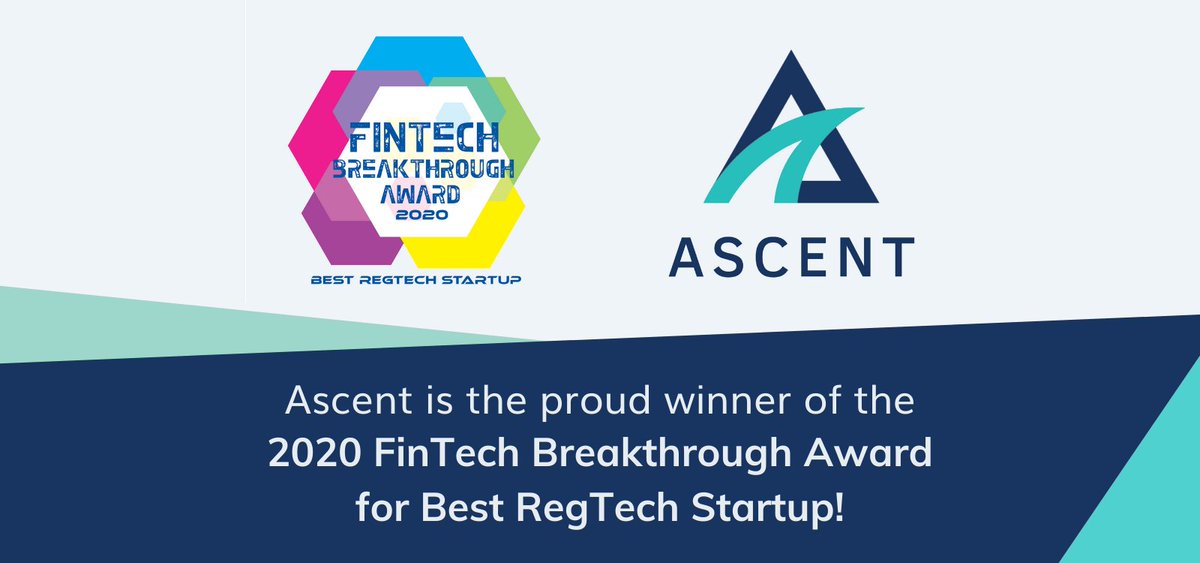 We're excited to announce that we've won the @<a href="/FinTech_Awards/">FinTechBreakthrough</a> #FinTechBreakthrough Award for Best #RegTech Startup!

Read more here: bit.ly/2TPIFvu
-
#FinTech #Awards #Recognition #Startup
