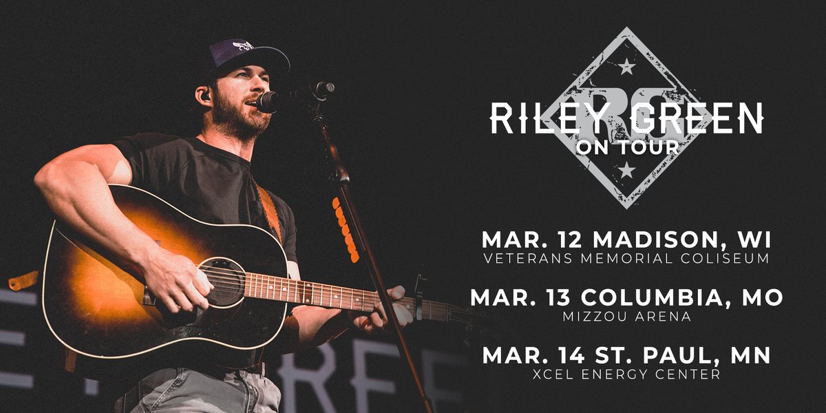 RileyGreenMusic's tweet photo. Wisconsin, Missouri, and Minnesota...you’re up next! Y’all grab your tickets. #countrymusic #webacktour
https://t.co/FxniTwPdni https://t.co/6eKheS9Dtn