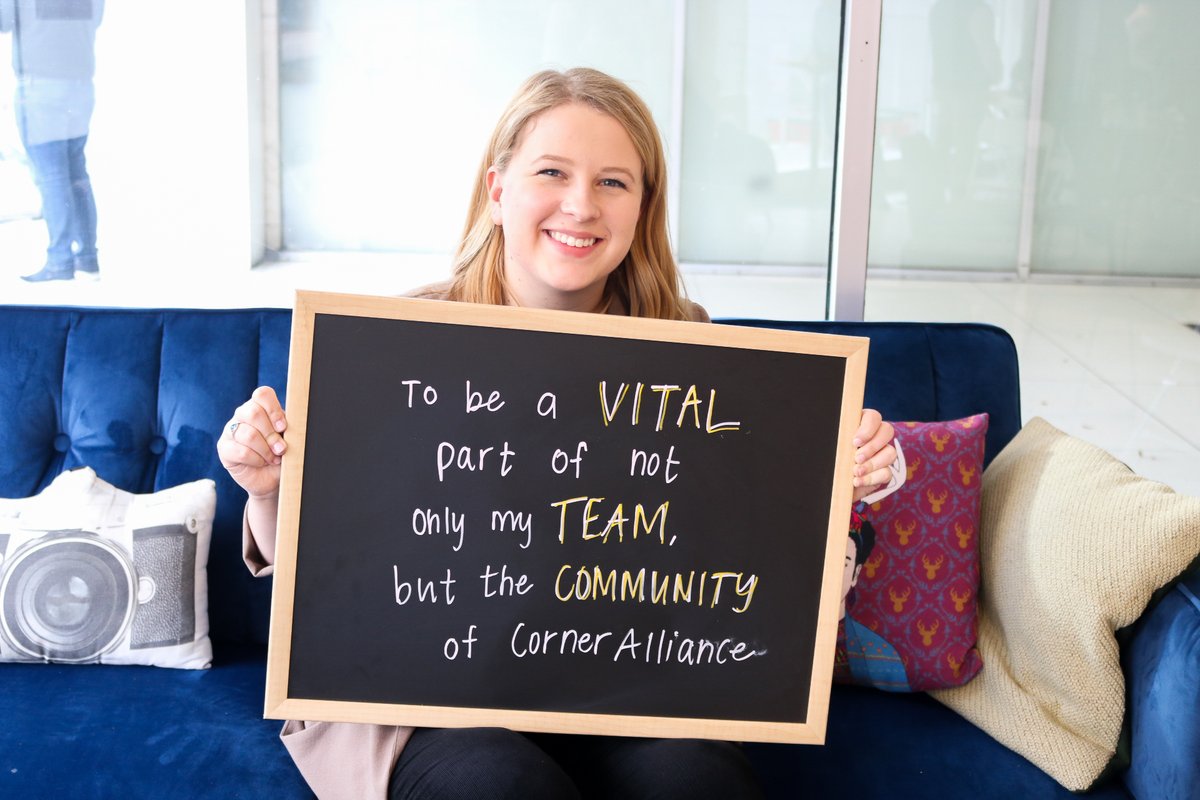 CornerAlliance's tweet photo. Laura Morris, consultant supporting @CommerceGov, is such a valuable and positive addition to our Corner Alliance community. We really don’t know what we’d do without her! #OurWhyWednesday https://t.co/m7xhSIlGXq