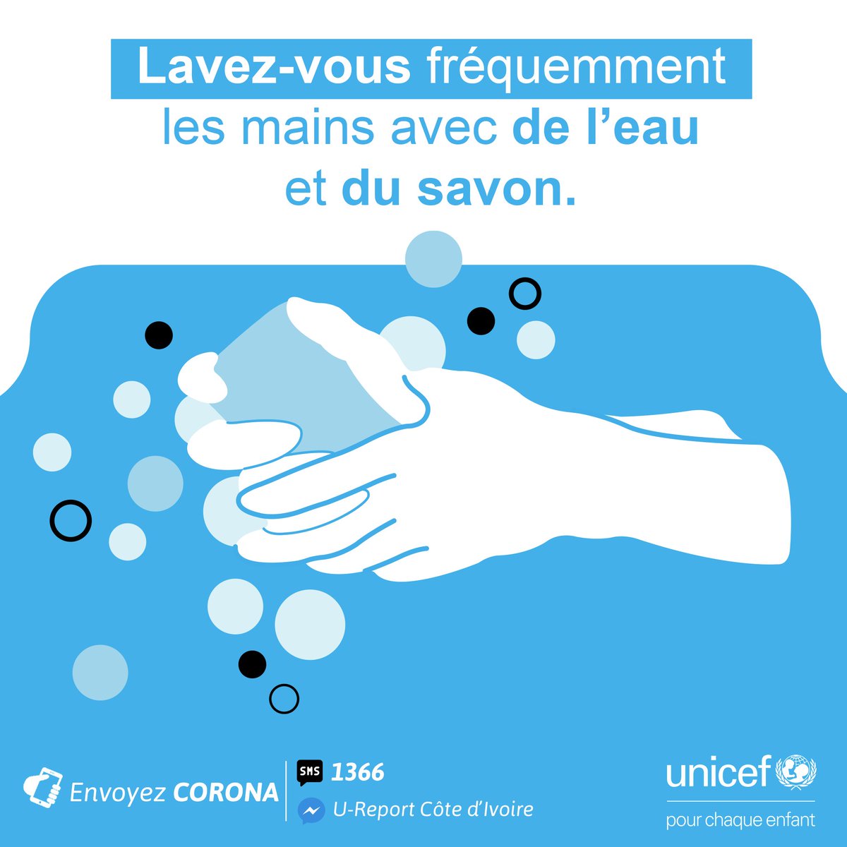 🤚💧Lavez-vous régulièrement les mains à l'eau et au savon ou nettoyez-les avec un désinfectant à base d'alcool. C'est la première étape pour vous protéger, vous et vos enfants, contre le coronavirus. 

Pour toutes les informations, envoyez CORONA ici : par SMS CORONA au 1366.