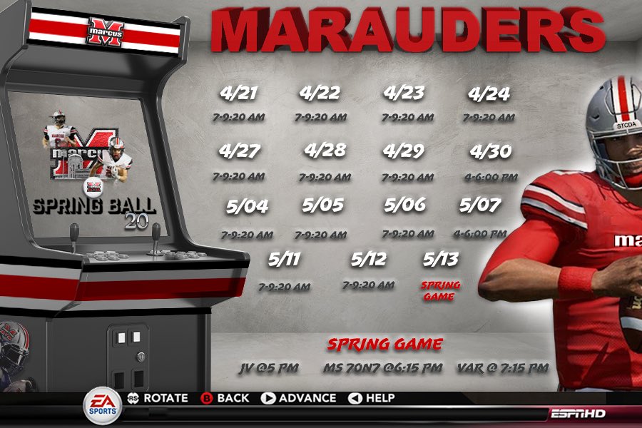 🚨Spring Football Schedule🚨 #STCDA