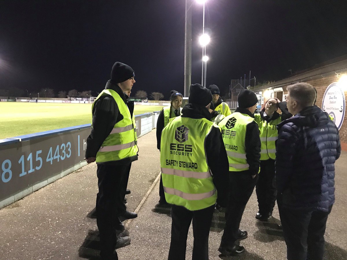 EntireSecurity's tweet photo. A couple of pictures of our safety stewards working last night at Barton Town vs Penistone Church . 

You looked amazing guys 👍🏻 https://t.co/gFCF5hhNbF
