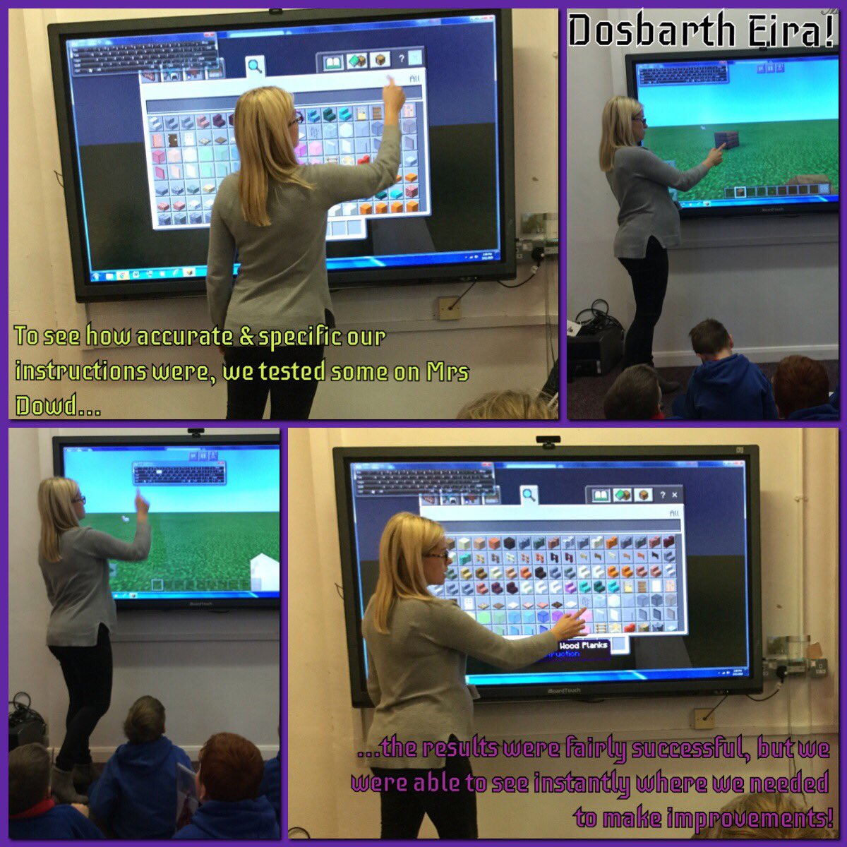 PPS_Eira's tweet image. Also in #DosbarthEira today, we ventured to the I-Suite to develop both our Literacy &amp;amp; DCF skills!We had to write step-by-step instructions on how to build a building using Minecraft @PlayCraftLearn 👾Then we tested the instructions on Mrs Dowd!😂 @Phip_Primary #phipict #phiplit