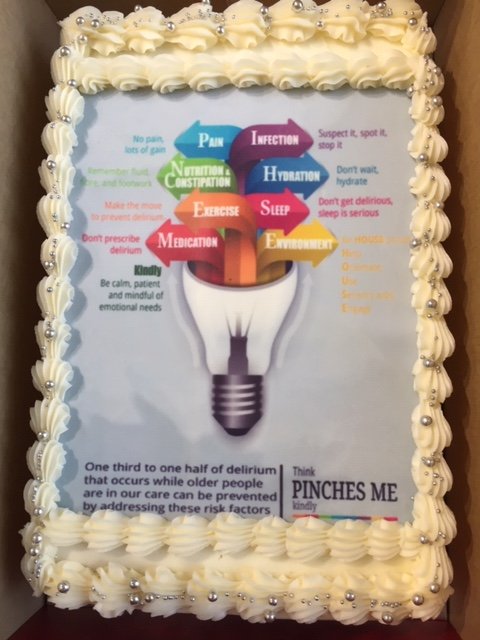World Delirium Awareness day stand at Burwood Hospital- yes complete with cake! We've had over 120 people complete our #WDAD2020 quiz.

 #deliriumready 

<a href="/minipixie26/">Heidi Lindroth</a> @idelirium_aware