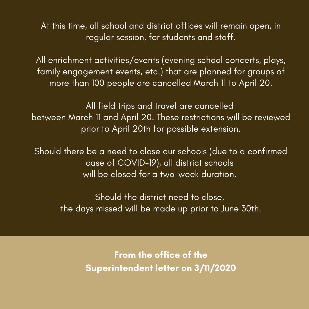 StonBoysSoccer's tweet photo. We’re all in this together, Bear Nation! An update from Superintendent Riley’s office, and seriously, if you’re reading this, wash your hands! 🚰🙌🦠 https://t.co/AIkBzhKUm3