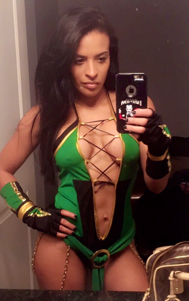 More Zelina Vega in her Jade. 