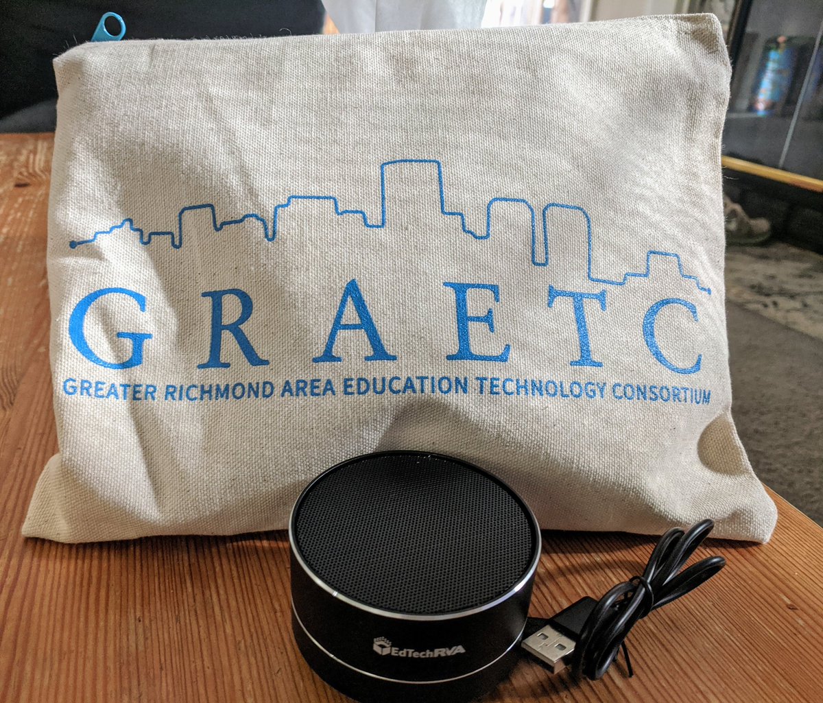 Mrs_Demas's tweet image. #EdTechRVA2020 was awesome! Thanks to all who attended and presented! I hope you love this amazing swag as much as I do! @GRAETCorg
