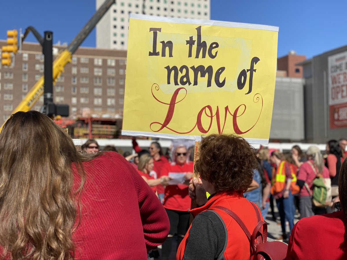 RaeOnTheNews's tweet photo. The SLEA teachers walked out (Feb. 28th) asking to #StartWith6. Today, it was announced legislative leaders and education stakeholders came to an agreement on funding. 6% increase on WPU ($ per student) & $331 million this year & a reserve for education #GoRedForEd @pbsutah https://t.co/j7qOfeXZLa