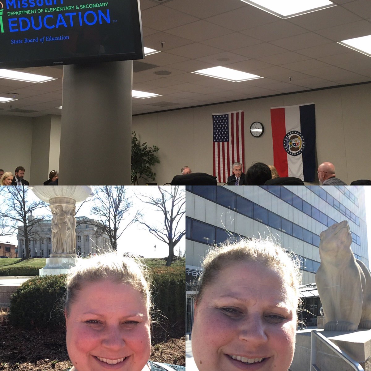 ejfleer's tweet photo. Great day with the Northeast MLDS Principal group. We sat in on a session of the Missouri State School Board meeting and got to meet/speak with with Senator Cindy O’Laughin. #principalsinaction https://t.co/cr27n1c7wG