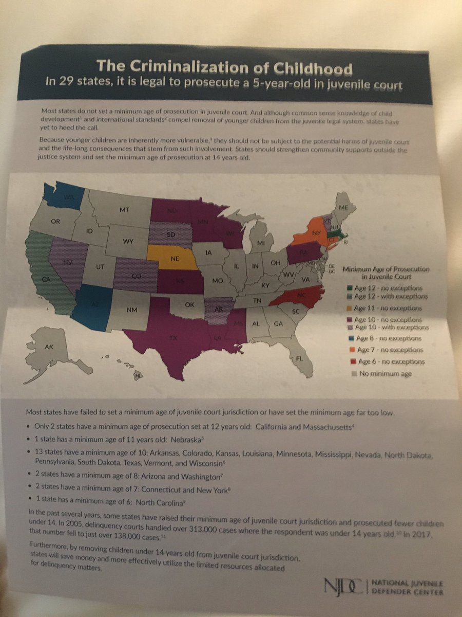 Kyra_Reynolds1's tweet photo. @NatJuvDefend gives children a voice in legal cases against them by providing defending attorneys with specialist training- good step. But US not signed to the UNCRC. Appalling juvenile prison conditions- so whole policing systems need reformed. #ambit20 @WIPLive @FundforIreland https://t.co/oSB8SxAu8c