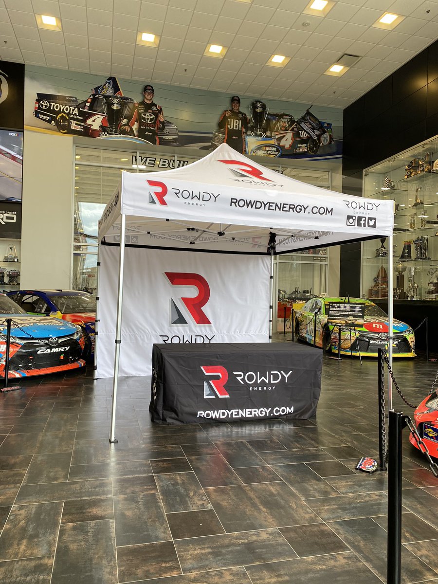 rowdyenergy's tweet photo. Had to set up our new tent for a test run today. Look for us this weekend we’ll be set up just outside the front gate at Atlanta Motor Speedway! 
#GetRowdy https://t.co/GUkHcXVjLc