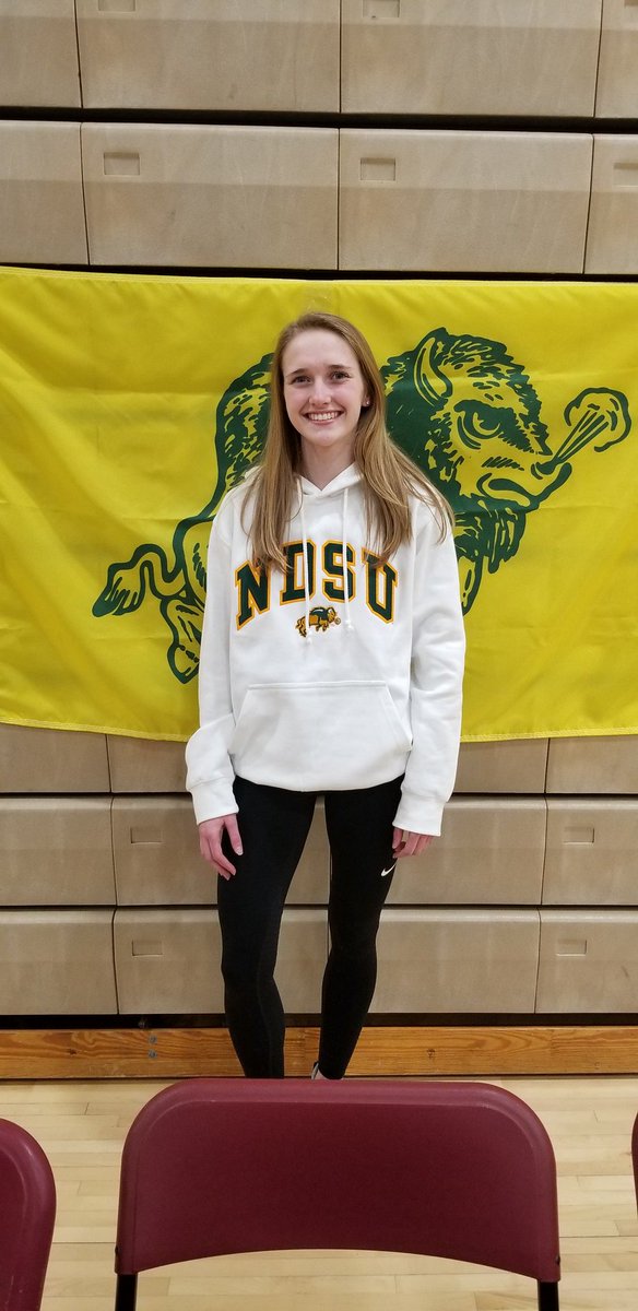 Congratulations to Kailee Malone for signing a Letter Of Intent with the NDSU Bison to continue her Cross Country and Track career after High School.