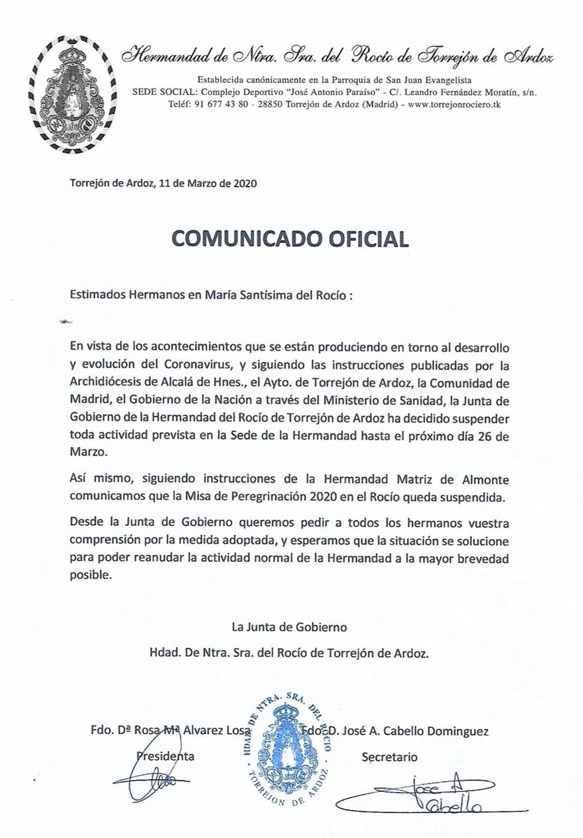 Hdad. Rocío Torrejón tweet media