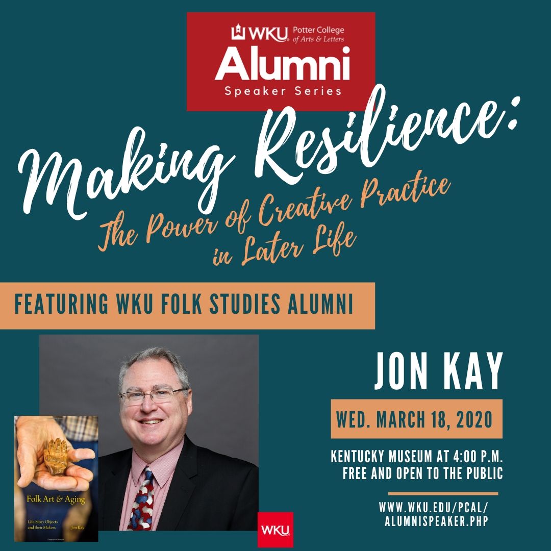 WKUPcal's tweet photo. Jon Kay is coming to campus as a part of the PCAL Alumni Speaker Series. Kay's lecture will discuss not only his research on art-making, but also his professional journey. The lecture will be March 18 in the Kentucky Museum at 4 pm @wku @CHHS_WKU #ExpandYourRange #ClimbWithUS https://t.co/w9lAiZ1eQI