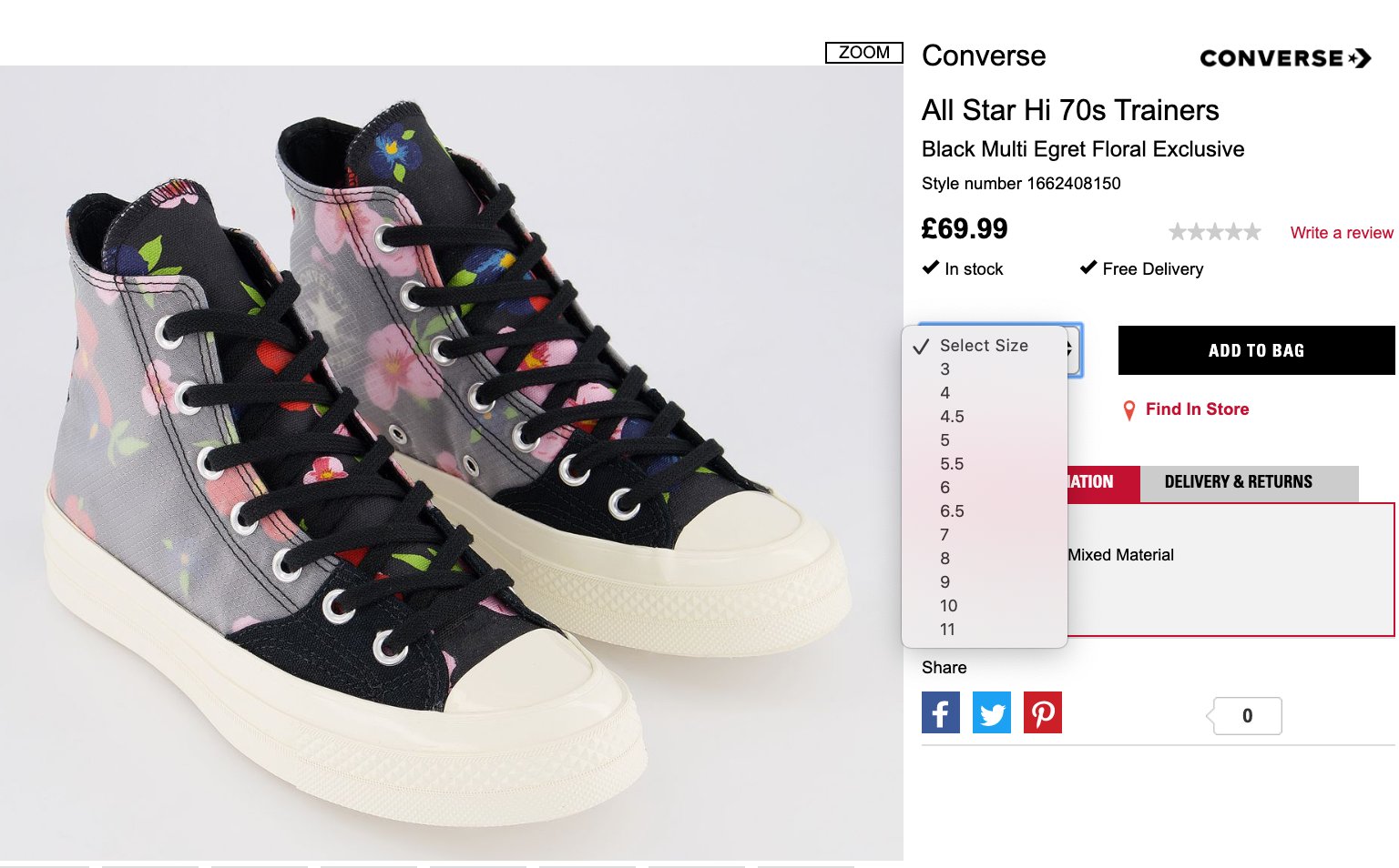 converse floral bag