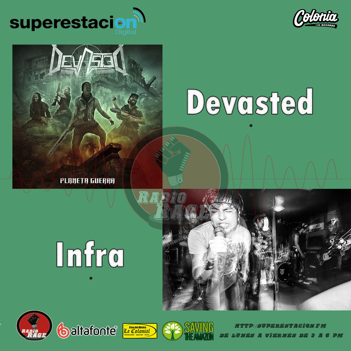 henryrage's tweet image. Esta tarde con Infra la banda de @BlogAnti y @DevastedThrash además con @The_Tripman de @ColoniaRec en @Radiorageofi de @Superestacion #Rockcolombiano

superestacion.fm/index.html