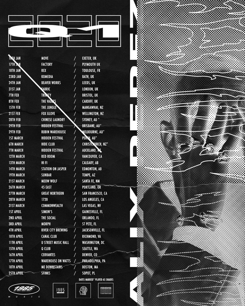 AlixPerez's tweet photo. North America tour starts with a solo set in Vancouver at Red Room. Check poster for updates. Seattle &amp; Denver added ——— Tickets can be acquired via the link in bio. All other NA shows are with the homie @tsuruda  —— Can’t wait for this. Hitting Florida for the first time too! https://t.co/ItA9cSYSVM