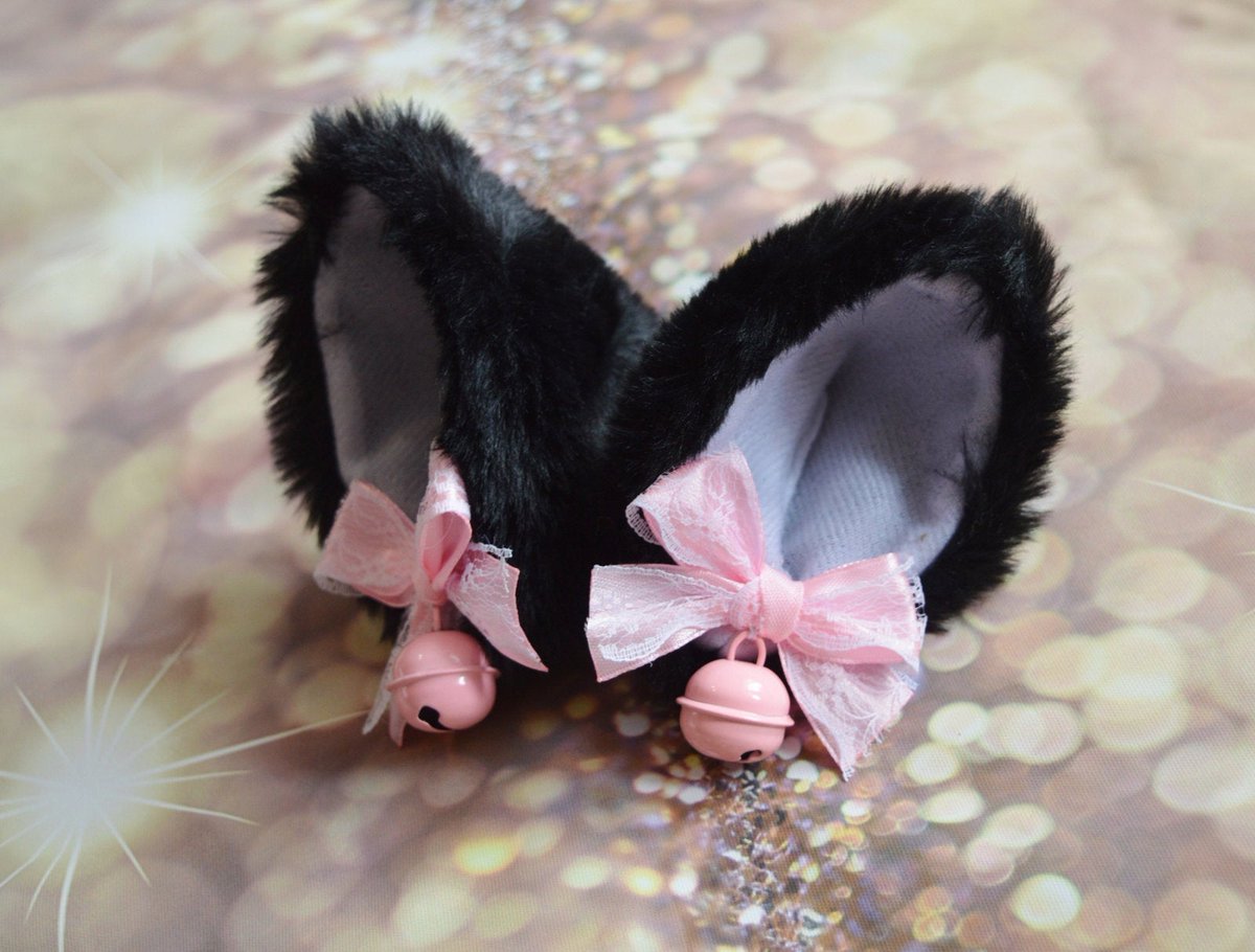 Nekollars's tweet photo. #Kittenplay clip on #cat #ears with #lace and #ribbon #bows - #neko #lolitaears #cosplay #costume - #kitten #play #accessories - #pastel #pink #petplayears #petplaycommunity #bdsmears #kittenplayears #owned #clipears #playears #petplaygear - More at our #Nekollars Etsy shop! https://t.co/AYGRKBFKo7