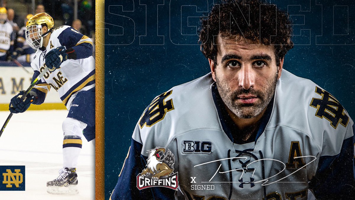 ☘️🖋

Tory Dello has signed an ATO with <a href="/griffinshockey/">y-Grand Rapids Griffins</a>! 

#GoIrish