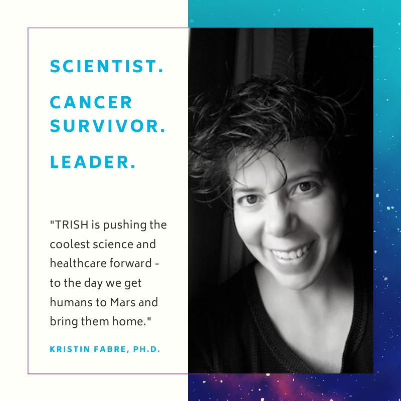 BCMSpaceHealth's tweet photo. We're still celebrating International Women's Day. Today we are celebrating Kristin Fabre, Ph.D. who leads TRISH's science office and works to take humans #OnwardtoMars. ♀︎ #IWD2020 #WomeninSTEM #TRISHforce https://t.co/ZElE7P9OPs