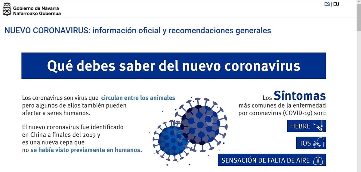 Actualidad y recomendaciones sobre #Coronavirusnavarra disponible en coronavirus.navarra.es
 #AreaSaludTudela #Tudela