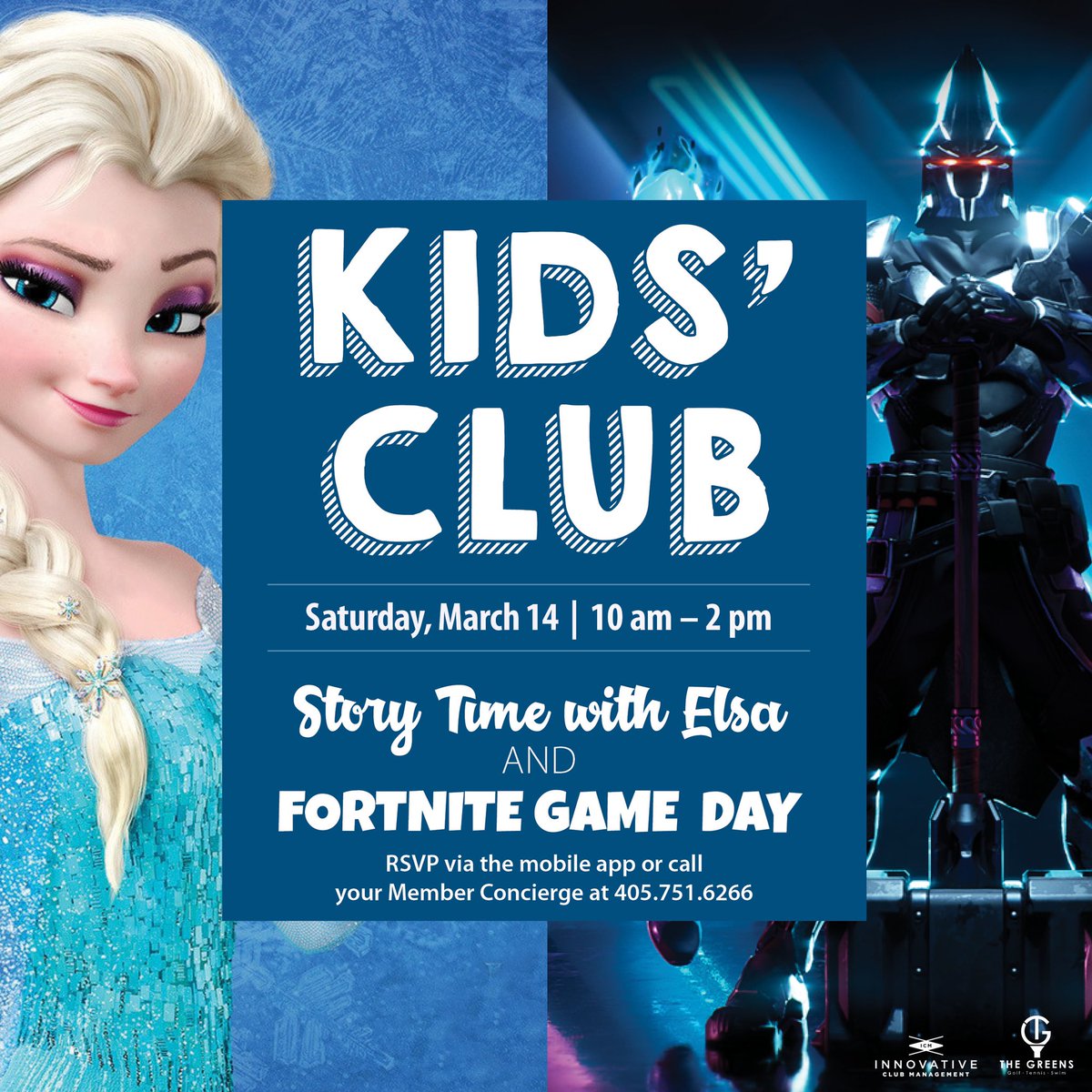 TheGreensCC's tweet photo. Come join us for events for the whole family to enjoy! Be sure to make your reservations.
 
#FriedChickenNight #FridayThe13thKaraoke #KidsClub #StoryTimeWithElsa #FortniteGameNight #StPattysDay https://t.co/N0g0CTkm5x