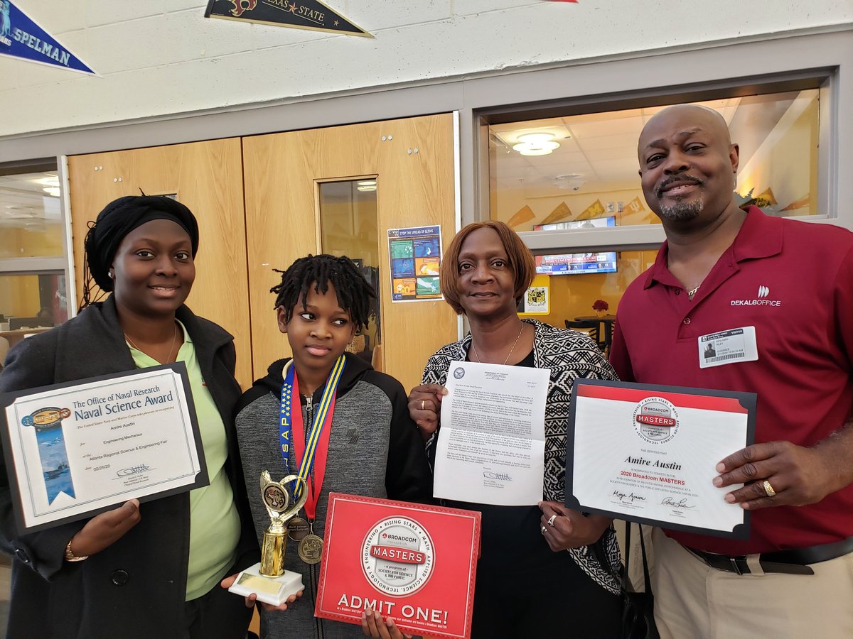 SHMSMedia2's tweet photo. Congratulations 6th grader A. Austin for winning APS  awards, awards from https://t.co/pFcpPekR0s and the US Navy for your Science project.  @APSSylvanHills Golden Bears are so proud of you. https://t.co/RoE3FCJt0g