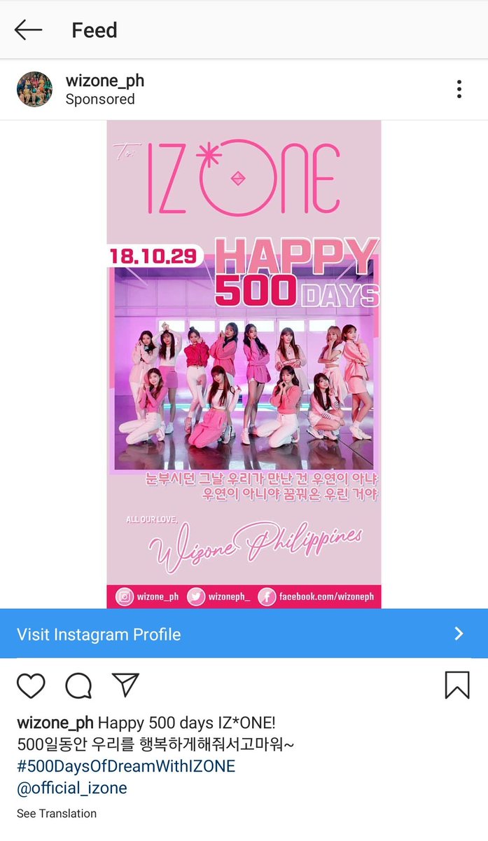 wizoneph_'s tweet photo. Facebook &amp; Instagram ADs for 500 days with IZ*ONE by yours truly 🥰

It's available in Philippines, Japan &amp; South Korea. Tag us if you see them on your timelines &amp; stories? 🥺

#500DaysofDreamWithIZONE 
@official_izone https://t.co/6i1Fmqk5Nn