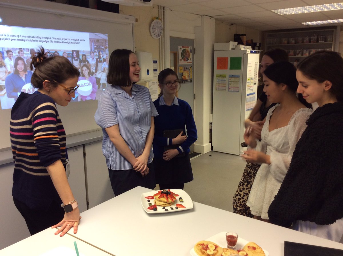 Tormead_Beacon's tweet photo. In a first for Beacon, our Head Girls Team devised and delivered their own Beacon Challenge: The Great Beacon Breakfast Off. It combined the labs to test for energy properties, the F&amp;N room for cooking mastery and a presentation to build intellectual confidence. A great success! https://t.co/7a9QiC47bj