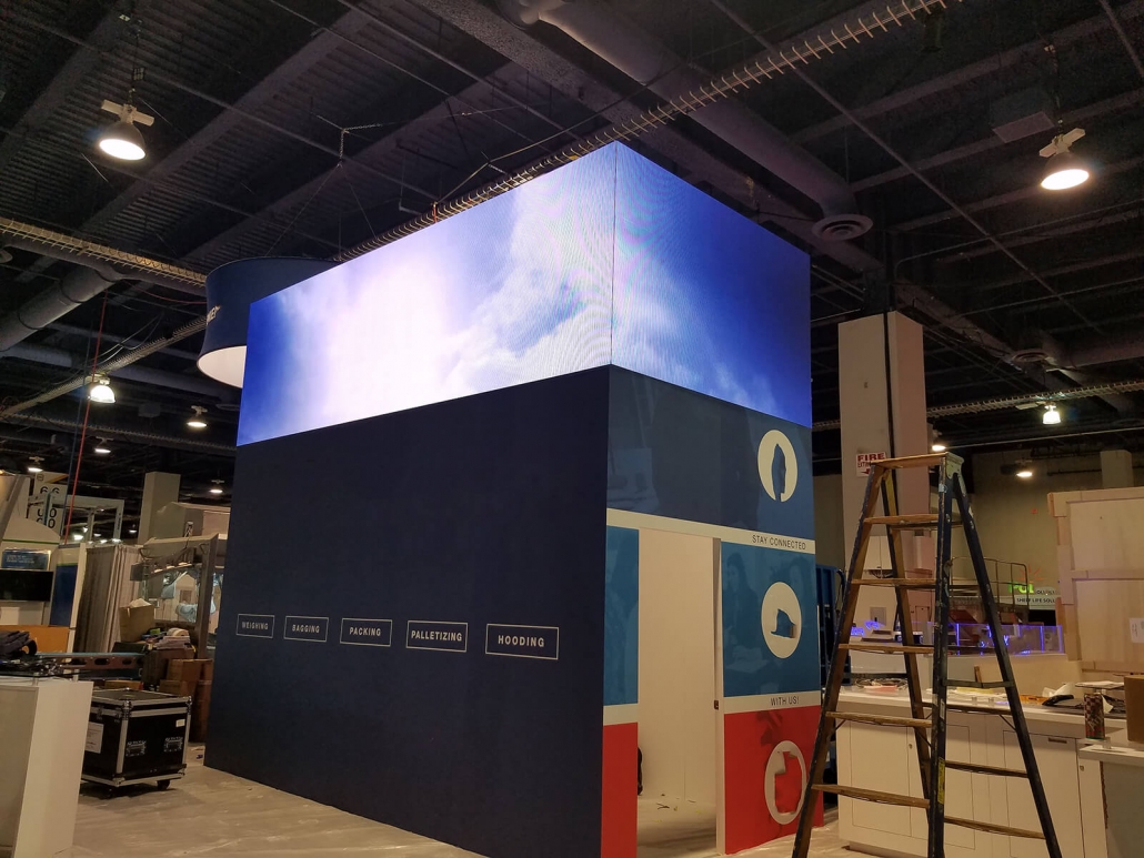 terryleefla's tweet photo. 4-5 foot footprint we can help you avoid rigging.  This 16' high closet with video wall that will jump across the show floor.  #infocomm20, #iddba20, #nra20, #inlinebooth, #icast20, #SAPPHIRENOW , #ASUG2020, #GayDayS, #1magicalweekend, #flroofingmag, #SchoolLunch, #MegaConOrlando https://t.co/RxnAh3rCfv
