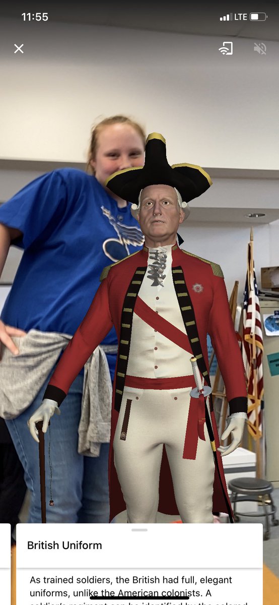nixon1019's tweet photo. #AugmentedReality #AmericanRevolution #afftonstrong @RogersMiddleSch #HAWKsquawk #Redcoats @GoogleForEdu https://t.co/S9X1GzagFy