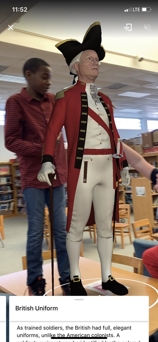 nixon1019's tweet photo. #AugmentedReality #AmericanRevolution #afftonstrong @RogersMiddleSch #HAWKsquawk #Redcoats @GoogleForEdu https://t.co/S9X1GzagFy