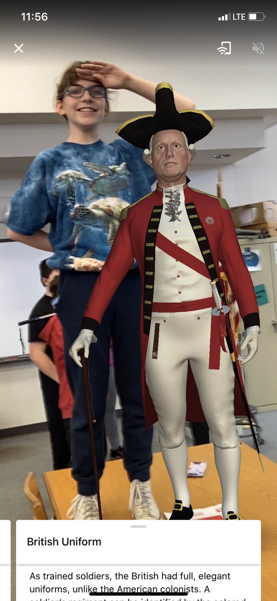nixon1019's tweet photo. #AugmentedReality #AmericanRevolution #afftonstrong @RogersMiddleSch #HAWKsquawk #Redcoats @GoogleForEdu https://t.co/S9X1GzagFy