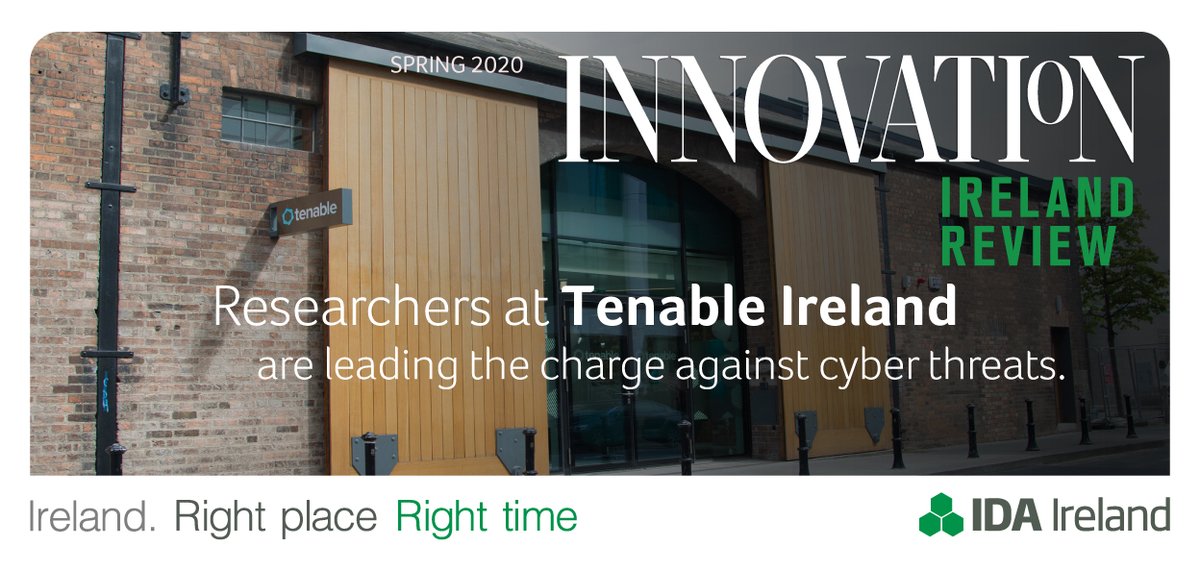Great read from <a href="/thomas_parsons/">Thomas Parsons</a> on how researchers at <a href="/TenableSecurity/">Tenable</a> in Ireland are leading the charge against cyber threats in the ever changing landscape of our online economy (Page 21) idaireland.com/docs/publicati…