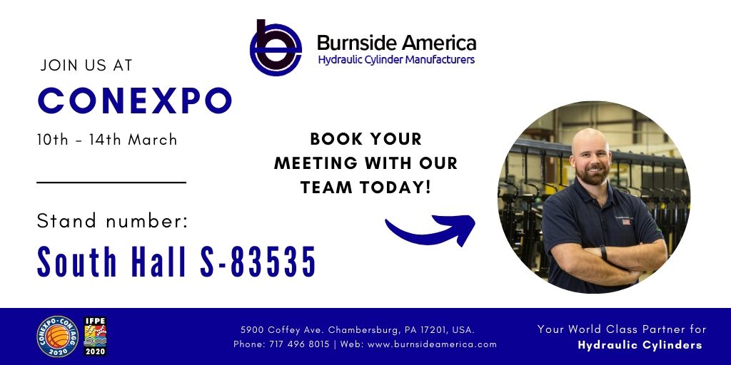 Book a meeting with one of the team today, visit our website burnsideamerica.com/contact-us/

Or drop by our stand in the South Hall S-83535
 #CONEXPOCONAGG