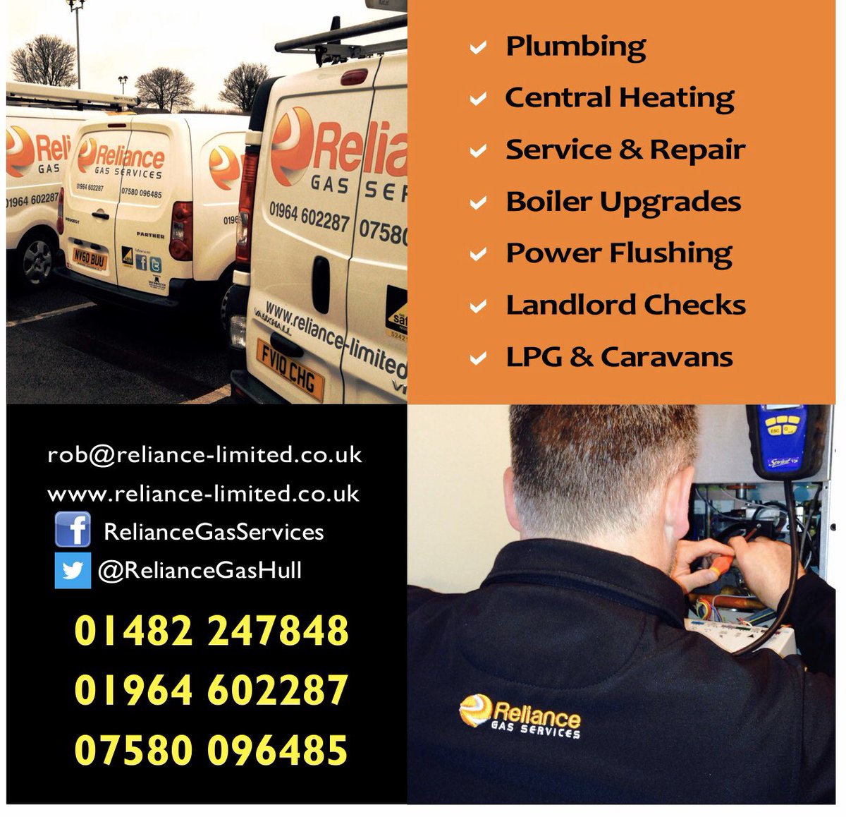 RelianceGasHull's tweet photo. Local plumbing and heating engineers. For advice or a free quote call Rob 07580096485 #hull #gassafe #plumber https://t.co/7YdSHREqxX