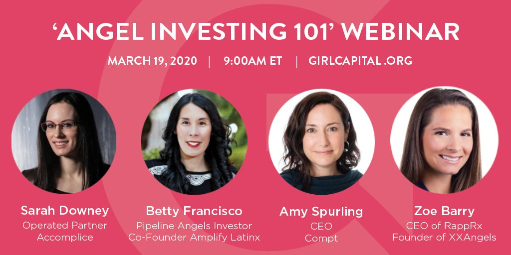 GirlCapitalBos's tweet photo. IMPORTANT UPDATE: We're canceling the in-person portion of next week's Angel Investing event in Boston out of precaution for attendee's health &amp; safety.

The good news...we're going virtual! You can join us same day, same time, now online.

Details here: https://t.co/OfPfBnCWvc https://t.co/qCk1HNx4sa