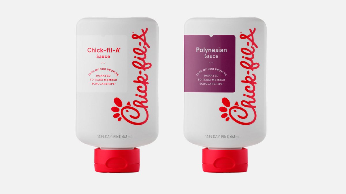 GAFollowers's tweet photo. Chick-Fil-A will begin to sell signature sauces in grocery stores starting in April. 😋🔥 https://t.co/fmSqC2J5m6