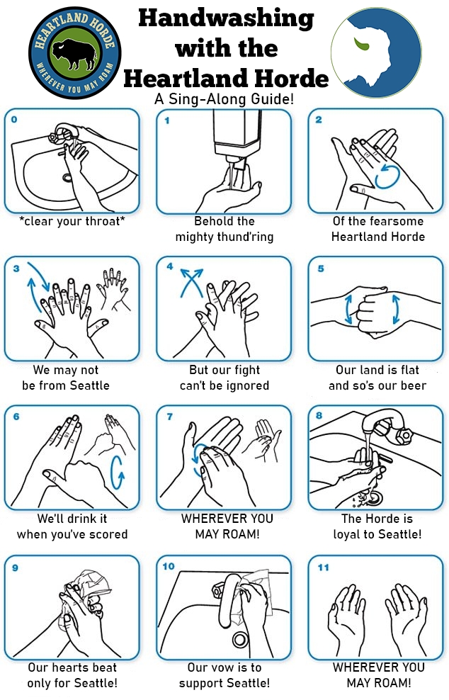 Just wash your damn hands. All year round and Wherever You May Roam! <a href="/SoundersFC/">Seattle Sounders FC</a>