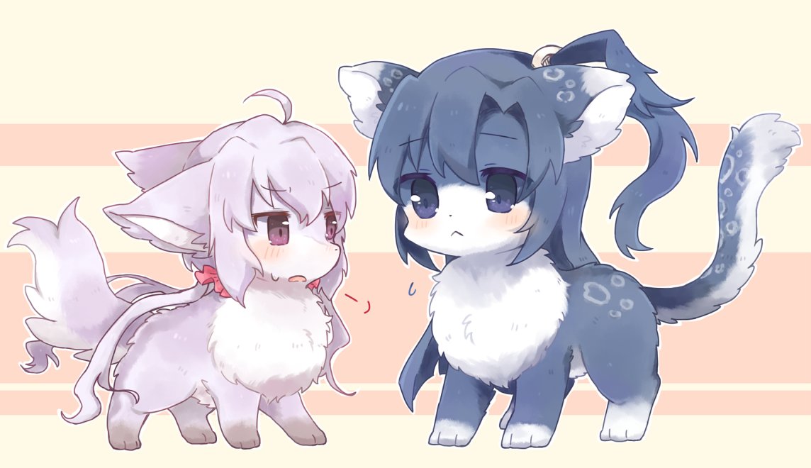 風鳴翼 ,雪音クリス 「「先輩と呼んでくれない....」 」|なきこのイラスト